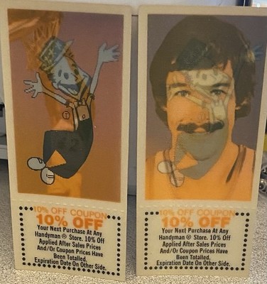 1978-79 SWEN NATER & KERMIT WASHINGTON Clippers Handyman 3-D Motion Coupon Cards
