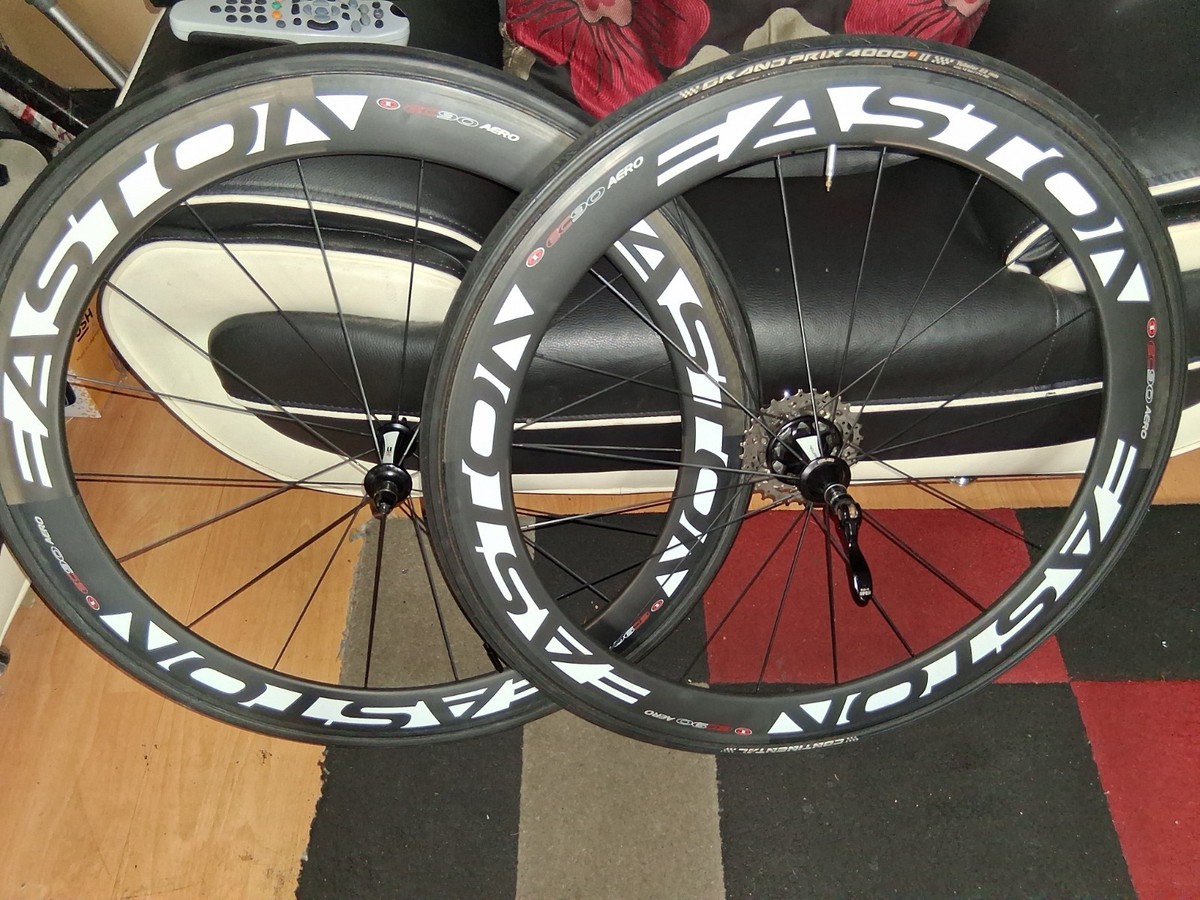 Easton EC90 Aero Carbon Fibre Wheels 50 mm Wheelset Tubular 11-Speed  Shimano
