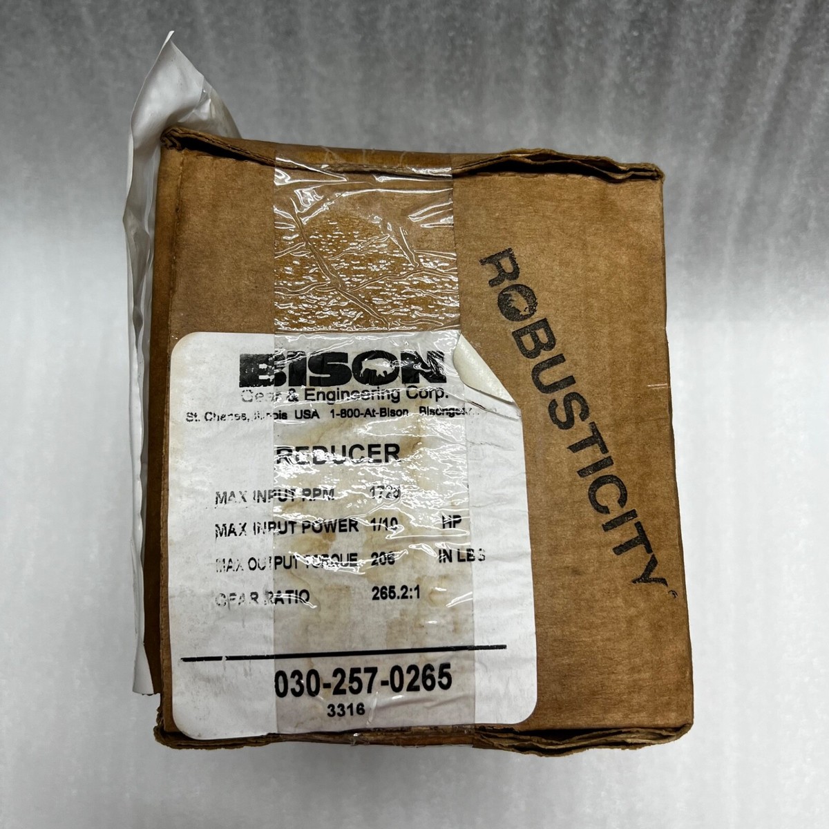 Bison Gear & Engineering Corp Industrial Reducer| Max RPM 1725, Torque 208  in-lb | eBay