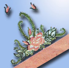 1940s VTG Simplicity Embroidery Transfer 7210 Uncut Fern  Flower Guest Towels