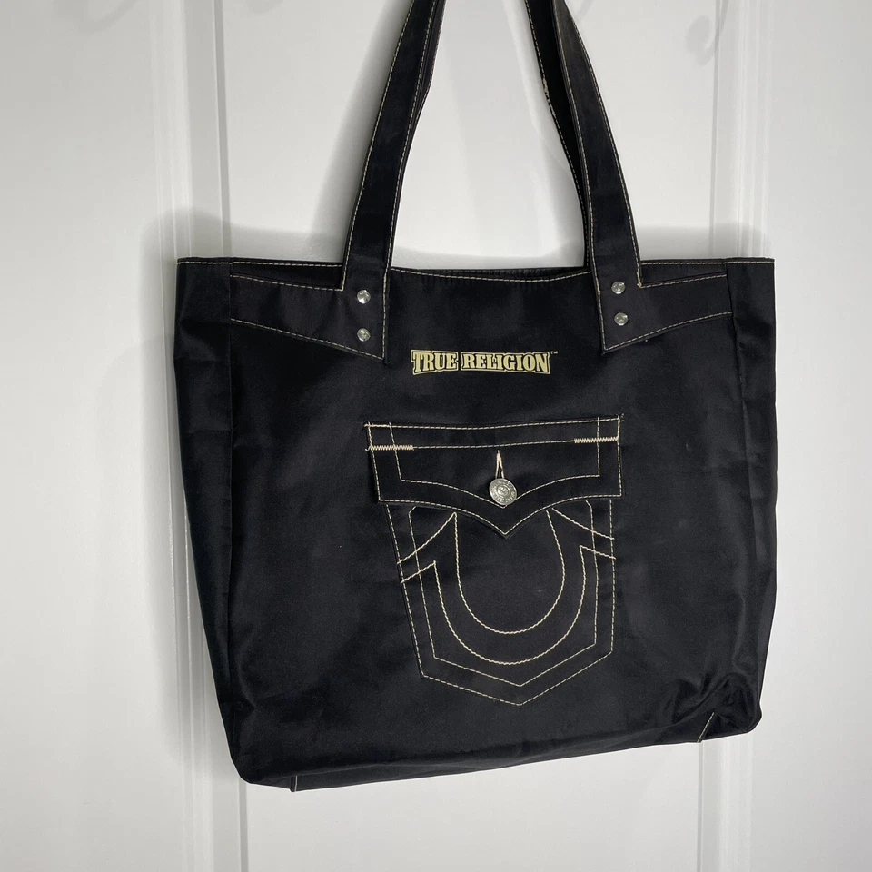 Bolsa tote True Religion ferradura preta - Imagem 2 de 4