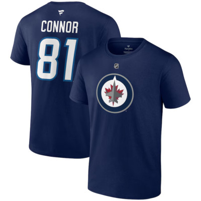 Fanatics Kyle Connor Winnipeg Jets Authentic Stack Name & Number T-Shirt - Navy