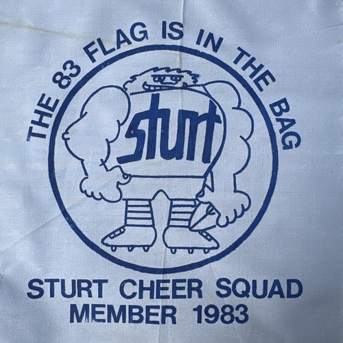 Sturt Memorabilia Lot SANFL Football Club incl 33rpm Record Album & Badges 1970s - Foto 4 di 13