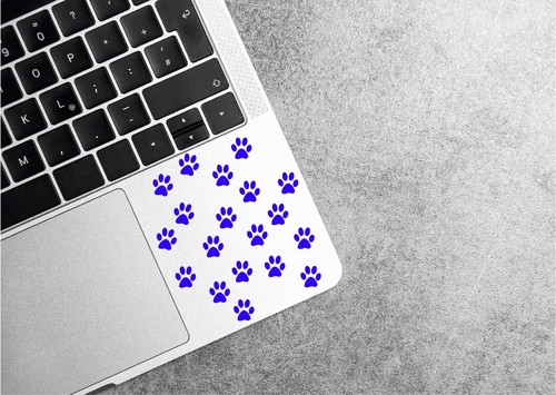 Set of 60 - 1/2 Inch Pawprint Decal Bundle Sticker Pet Dog Cat Paw Prints Small - Picture 6 of 22