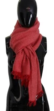 ONICONTILEONICON Scarf Red Viscose Neck Wrap Shawl Fringes 200cm x 80cm 200usd