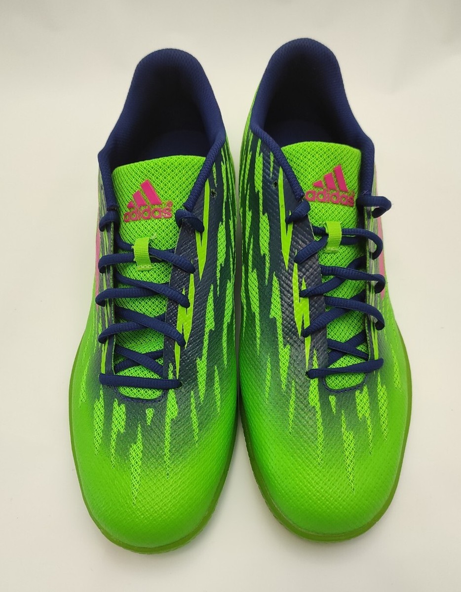Adidas Performance Men’s FF Speedtrick Green Pink Indoor Soccer Shoes Size 