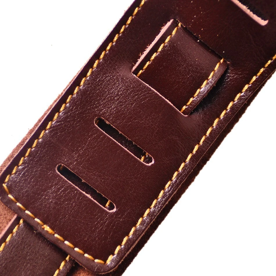 Correa de guitarra de cuero genuino Soldier para bajo de guitarra folk eléctrica acústica Foto 4 de 4