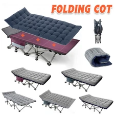 H&ZT Folding Camping Cot Adult Heavy Duty Cots for Outdoor Hiking Camping