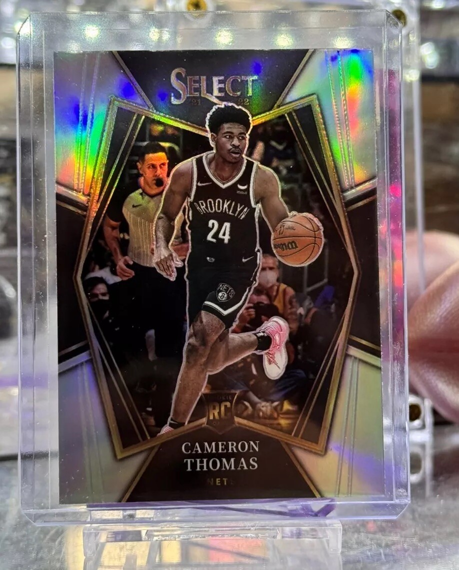 2021-22 Panini Select #126 Cameron Thomas Premier Level Silver Prizm Rookie RC