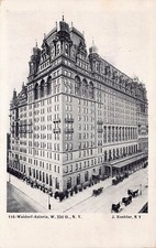 New York City NY Manhattan Waldorf Astoria Hotel Early 1900s Vtg Postcard B64