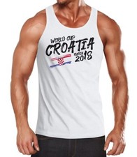 Herren Tanktop Kroatien Croatia Hrvatska Fußball WM Weltmeisterschaft 2018