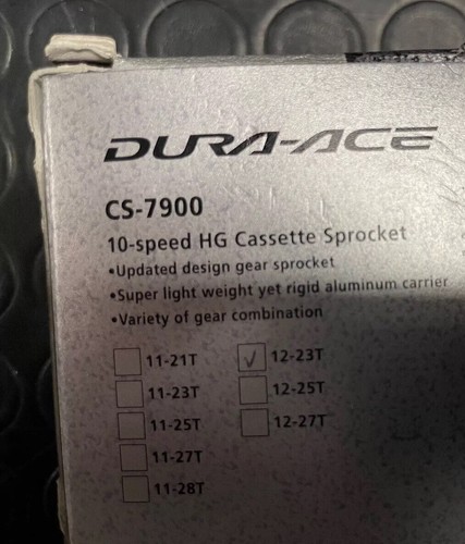 Cassette Pignoni Shimano DURA ACE CS-7900 12-23t TITANIUM 10 Speed - Foto 7 di 7