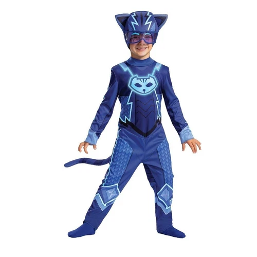 PJ Masks Kids Catboy Glow in the Dark Halloween Costume Jumpsuit Toddler 3T-4T