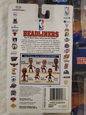 Lot 21 NBA Headliners 1996 Basketball Figures Hill Johnson Miller