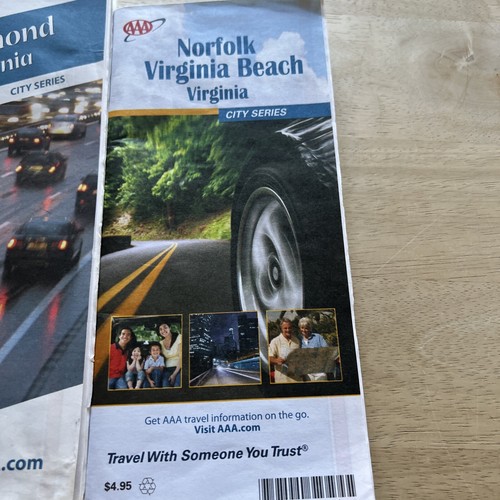 Vintage Richmond Virginia Norfolk Virginia Beach Virginia Maps Lot Of 2