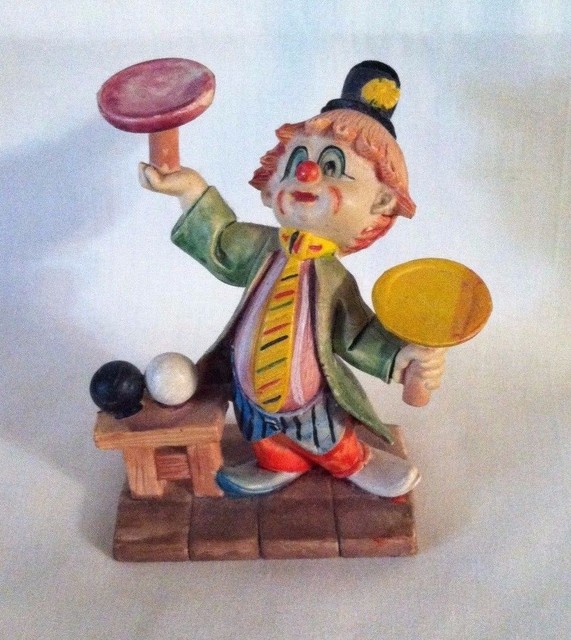 CLOWN MADE IN ITALY D 4253 FIGURINE MEASURES APPROXIMATELY 4" TALL, 3.5" WIDE eBay