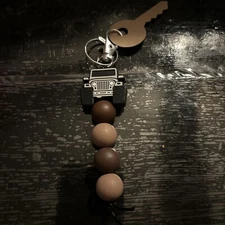 Silicone Beaded Jeep Theme Brown And Tan