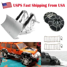 Metal Chains Snow Shovel Plow Blade for TRX4 Axial SCX10ll 1/10 RC Crawler US