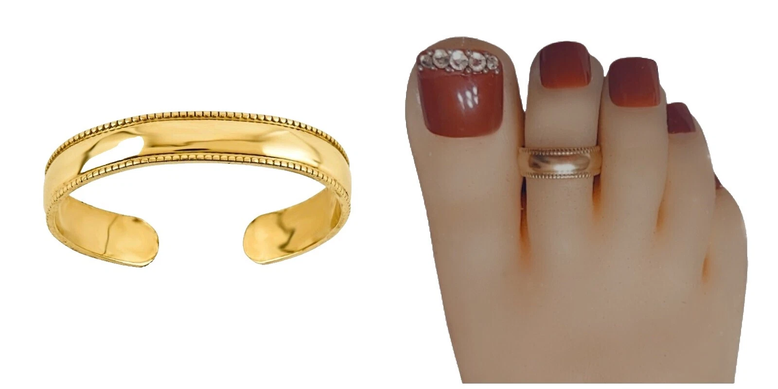 Yellow Gold Filled Fashion Toe Rings