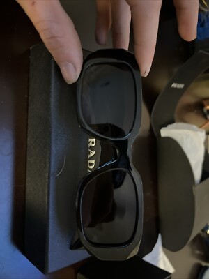 Prada PR17WS 1AB5S049 Women's Sunglasses 49 mm Black / Dark Grey Lens