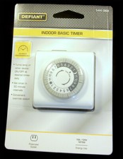 Defiant Indoor Basic Timer 24-Hour Programmable 1875W Plug-In White NEW 