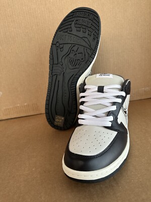 Size 10.5 Warren Lotas WL Reaper Dunks ''Bone'' Black White  Colorway Dunk Sneaker