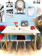 sympathischer Küchentisch Tisch Holztisch Esstisch Vintage alt 50er 60er Jahre