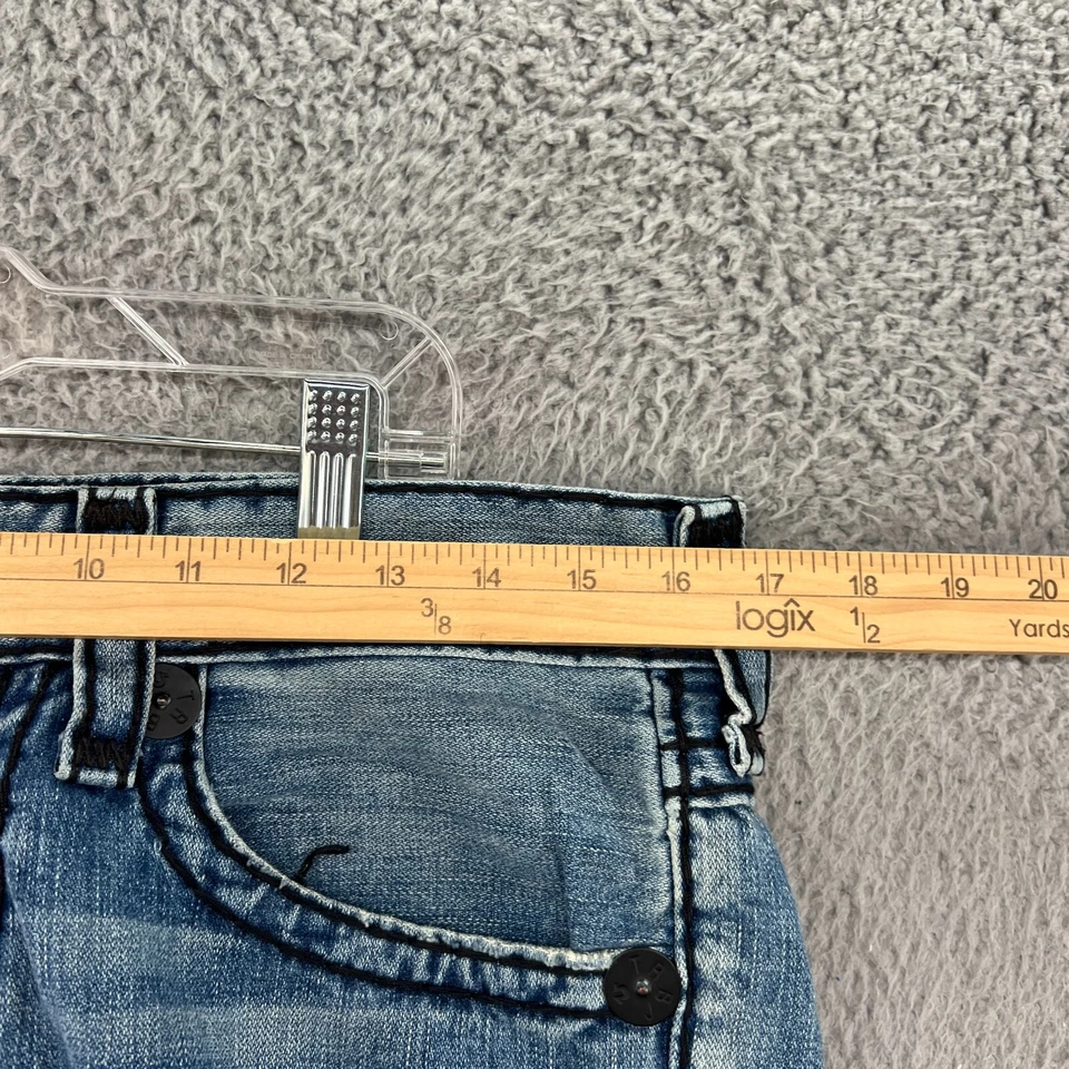 True Religion Jeans Mens 31X30 Ricky Super T Straight Leg Light Wash Pants - Image 3 of 4