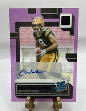 2022 PANINI DONRUSS CLEARLY CHRISTIAN WATSON RATED ROOKIE AUTO /175