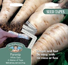 Parsnip Vegetable Seed Tapes by Mr Fothergill's White Gem FREE UK DELIVERY