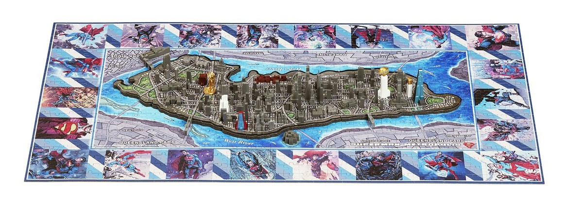 4D Cityscape Superman Mini Metropolis 3D Time Puzzle City Map 833