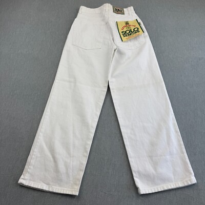 Vintage Solo Semore Jeans Mens White 28 Fit 27X28 Baggy Straight Leg Skater Usa