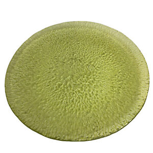 Citrus Yellow Recycled Glass Plate 10.75 In Irregular Edge Serving Platter