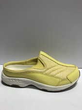 Easy Spirit Women  s TravelTime, Yellow Slip-On Mules, Size 6.5 WW.