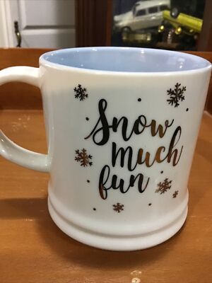 SNOW MUCH FUN MUG. SNOW COFFEE MUG. SNOWFLAKES DECO Mug. B154
