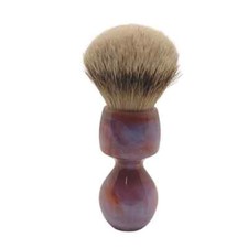 Blue/Pink Marble Handle Shaving Brush 24mm - by Matthew Marting Pre-Owned