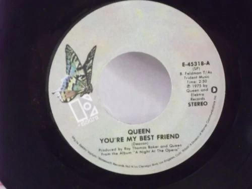 Queen, Elektra 45318,"You're My Best Friend"US,7" 45,1975 classic glam hit,Mint-