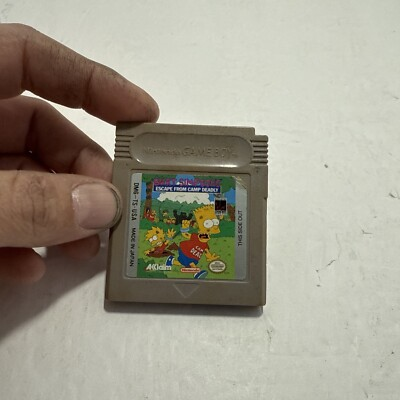 #ad Bart Simpson#x27;s: Escape From Camp Deadly Nintendo Game Boy 1991 Authentic $14.10