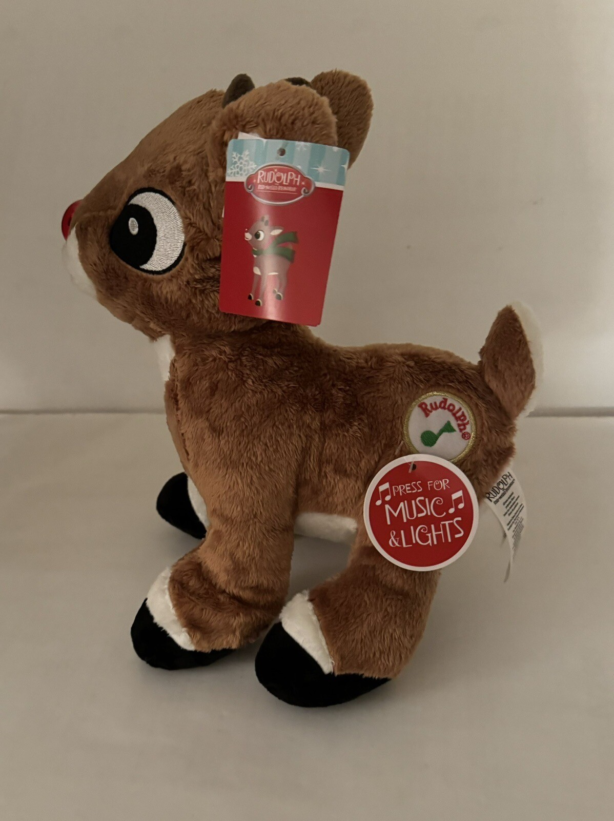 Musical Light Up Plush Toy, Rudolph, The Red Nosed Reindeer 10" eBay