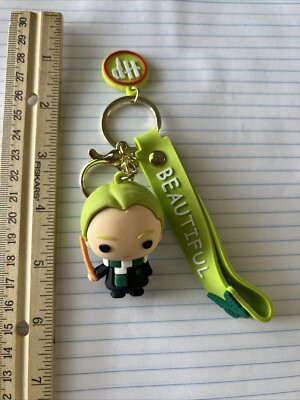 Draco Malfoy Rubber & Metal Keychain Harry Potter New! Fast Shipping!