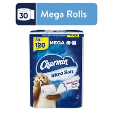 Charmin Toilet Paper Ultra Soft, 30 Mega Rolls