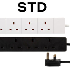 Mains Extension Lead Power Cable Gang Way Surge Protected Switched Socket Metre