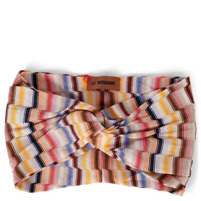 71823 auth MISSONI MARE multicolor STRIPED KNIT Headband One Size