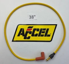 38" Single Replacement YELLOW Spark Plug Wire for Points Cap ACCEL 4042 4044