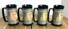 Thermo-Serv Pharmacy 8 Cent United States Postage Stamp Insulated Mugs Set of 4