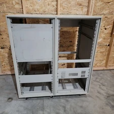 Double-Wide 25U Aluminum Equipment Rack 19" w/ Some Hardware