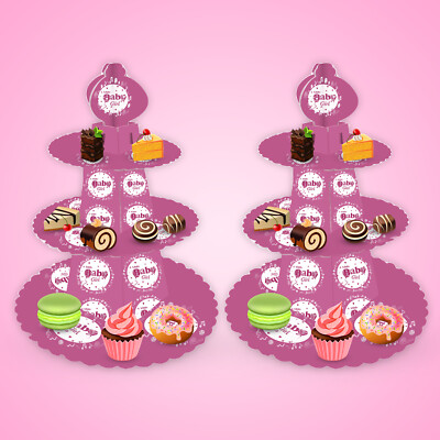 Vintage 3 Ebenen Kuchenständer Rund Cupcake Dessert Display für Hochzeit Party