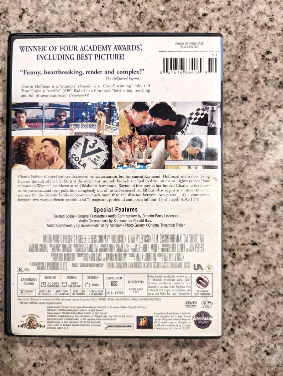 Rain Man DVD Special Edition Widescreen DVD Tom Cruise Dustin