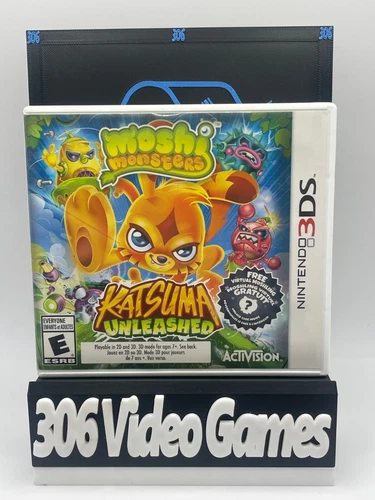 Moshi Monsters Katsuma Unleashed Nintendo 3DS Game Authentic Tested - No Manual