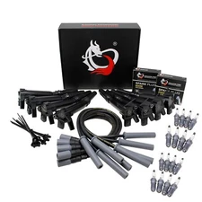 DRAGON FIRE Ignition Kit w/Coils, Plugs, 10mm Wires for 10-17 F-150 F-250 F-350